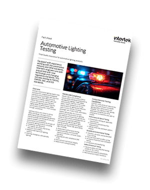Automotive Lighting Testing | Fact Sheet