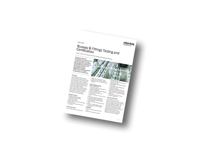 UL 857 Busway & Fittings Testing and Certification | Fact Sheet