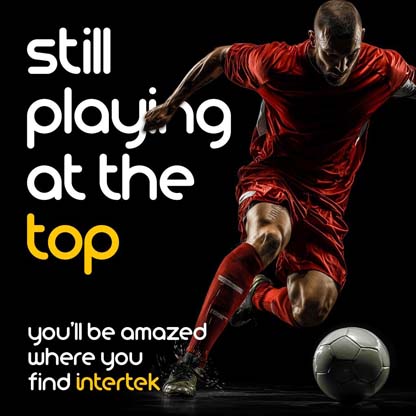 Soccer player kicking the ball