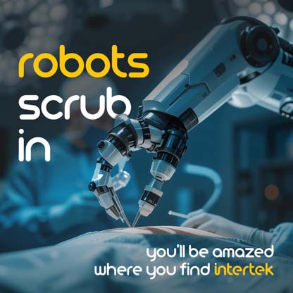 A robotic hand used to operate on a patient